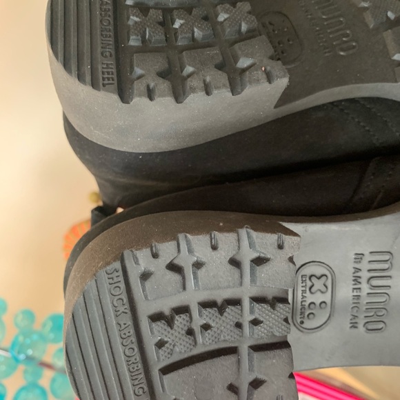 Munroe Black Ankle Boots Suede & Stretch  Fabric 8 - Picture 6 of 8